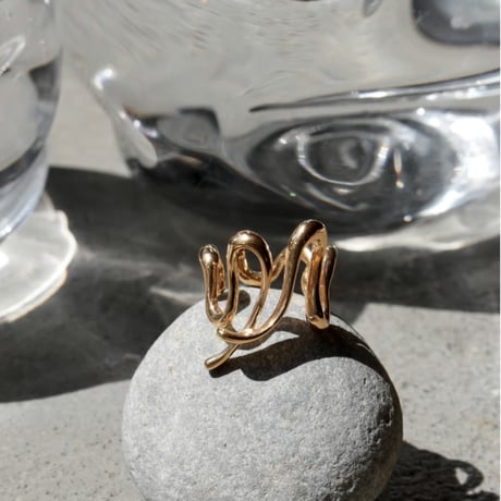 norme pulse pinky cuff ring / SV925＋Gold Plated