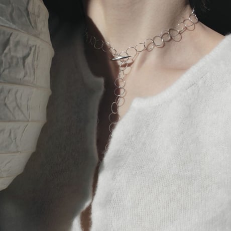 norme clear circle necklace / SV925