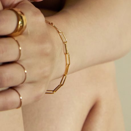 norme dew long frame bracelet / SV925＋Gold Plated