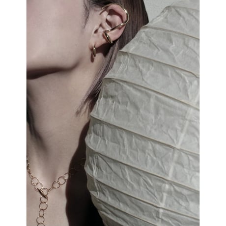 norme clear circle necklace / SV925＋Gold Plated
