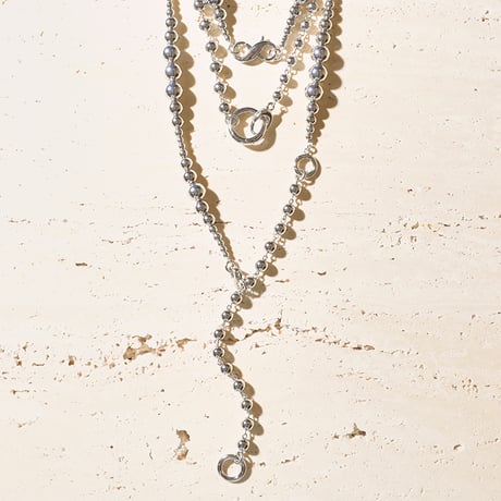 Metal ball carabiner necklace / Long