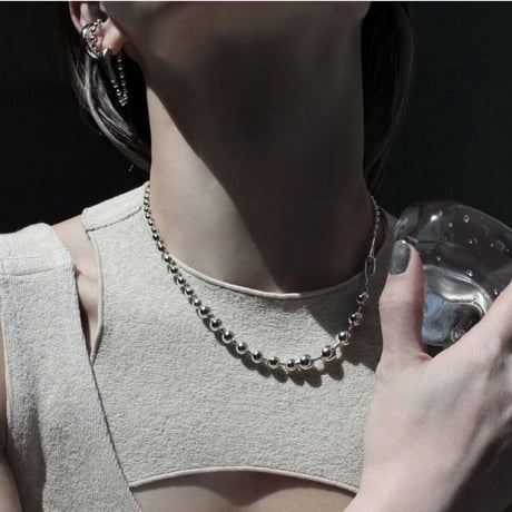 Ball chain earcuff pinky ring [Unisex line]