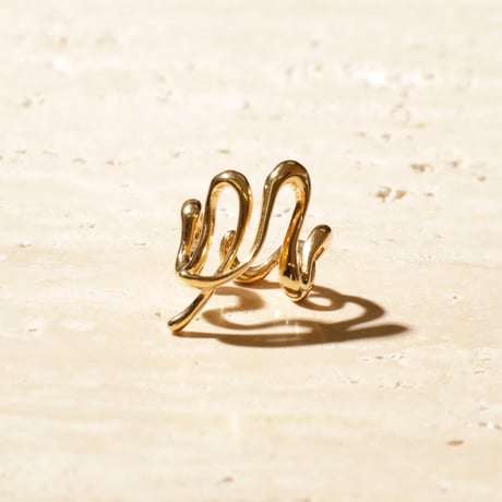 norme pulse pinky cuff ring / SV925＋Gold Plated