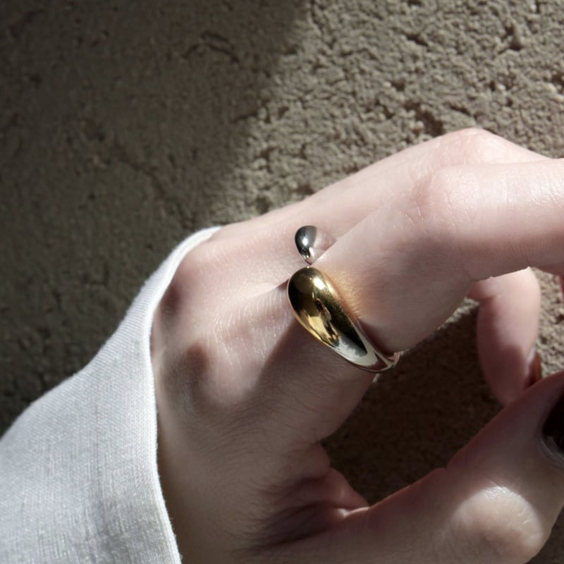 Moist asymmetry earcuff ring (mix color)【Exclus Moist asymmetry earcuff ring (mix color)【Exclus