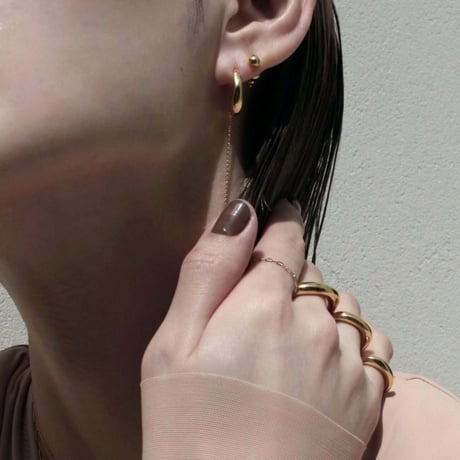 norme drop pierce / SV925＋Gold Plated