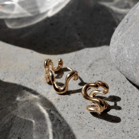 norme pulse hoop pierce / SV925＋Gold Plated
