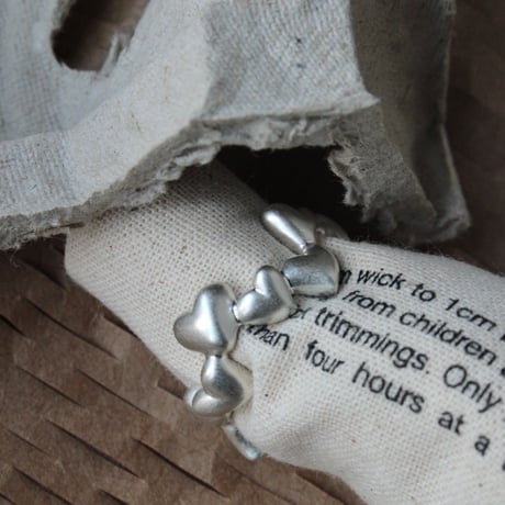 Heart loop ring / Matt silver【Silver 925 product】