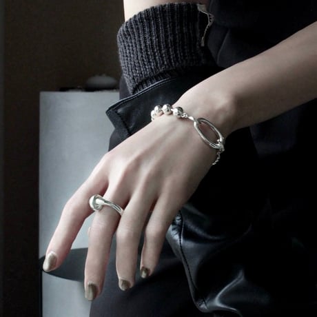 Ball chain carabiner bracelet/Men's size