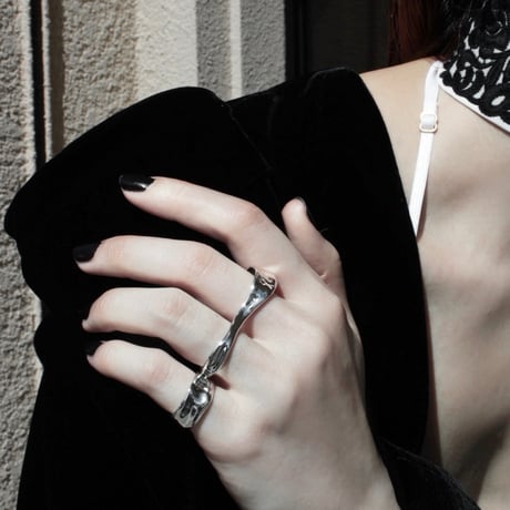 Ribbon cloth pinky ring