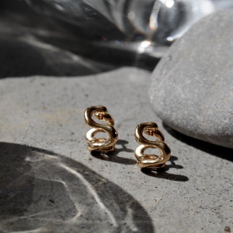 norme pulse hoop pierce / SV925＋Gold Plated