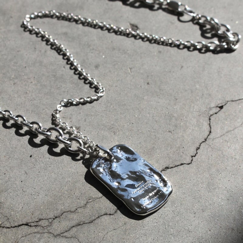 Mud wall id necklace/ Silver [Unisex line] | So