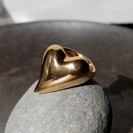 Heart ring / Gold 【Silver 925 product】