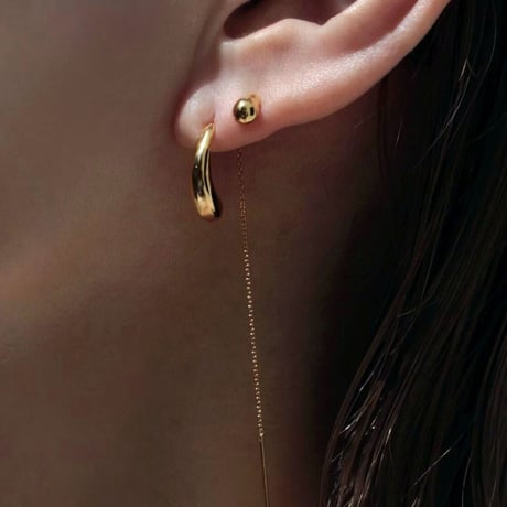 norme drop pierce / SV925＋Gold Plated