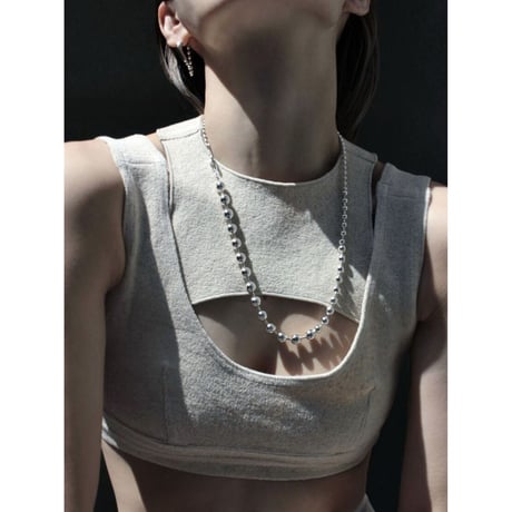 Ball chain hook necklace [Unisex line]