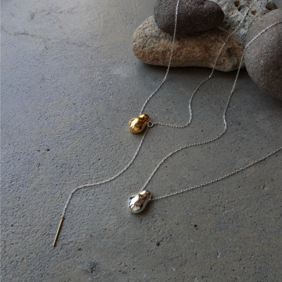 Poire long necklace | Soierie WEB STORE