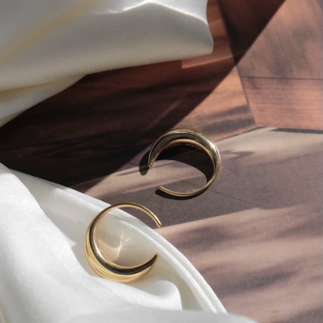norme clear circle pierce / SV925＋Gold Plated