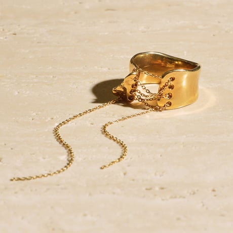 norme playing chain ring / SV925＋Gold Plated