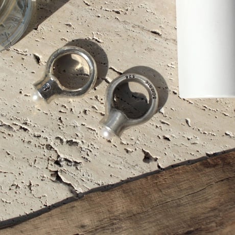 Tap pearl ring (Mens size only)  [Unisex line]