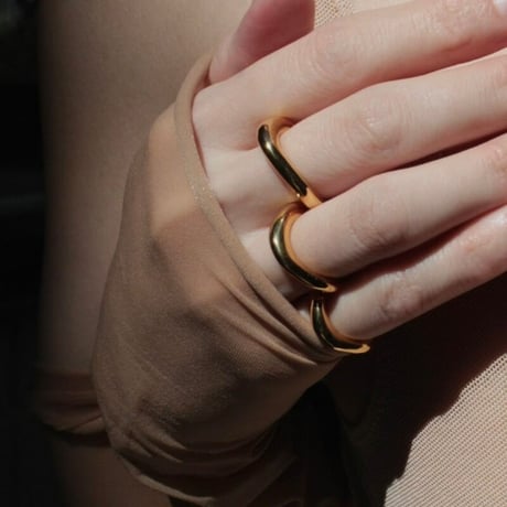 norme earcuff ring (1P)  #4 / SV925＋Gold Plated
