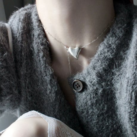 Heart necklace / Silver【Silver 925 product】