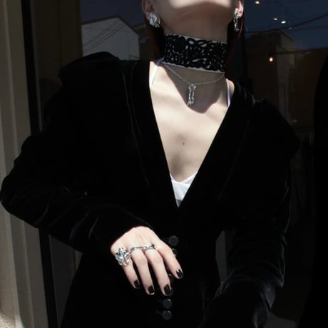 Ribbon small necklace