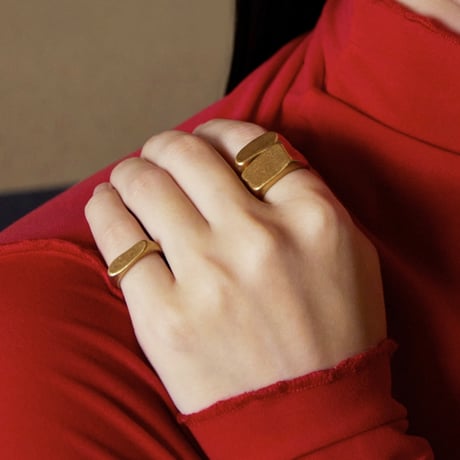 norme ID Ring ② (Matt) / SV925＋Gold Plated
