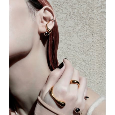 Metal art pinky cuff ring (mix color)