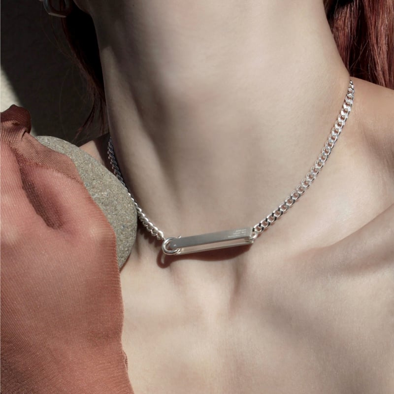 norme ID Plate necklace / SV925 | Soierie Onlin