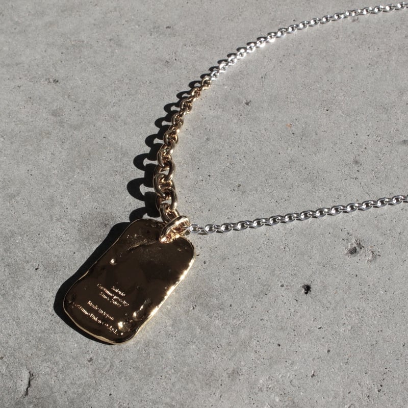 Mud wall id necklace/ Gold [Unisex line] | Soie