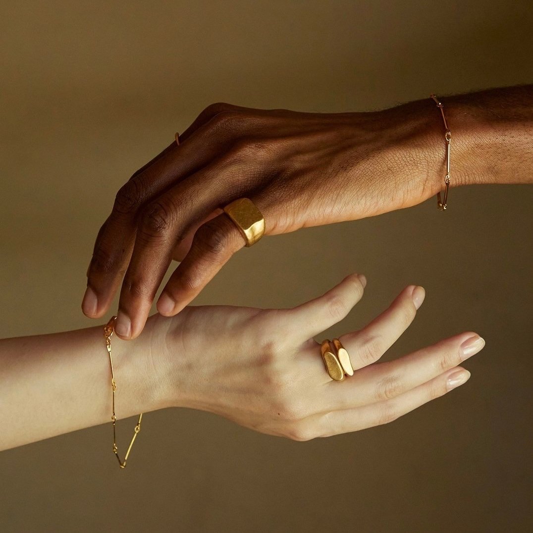 norme bamboo chain bracelet (bold) / SV925＋Gold