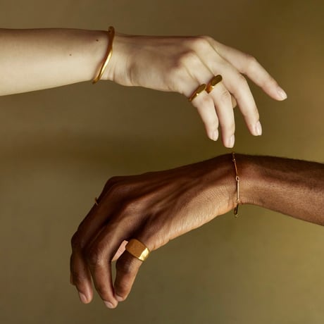 norme dew bangle (Matt) / SV925＋Gold Plated