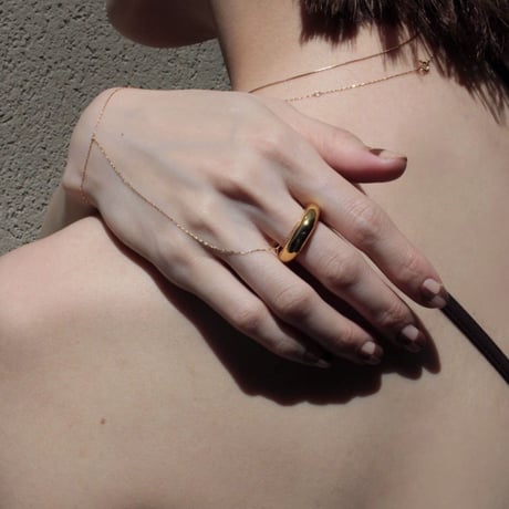 norme sleek earcuff ring (1P) #12 / SV925＋Gold Plated
