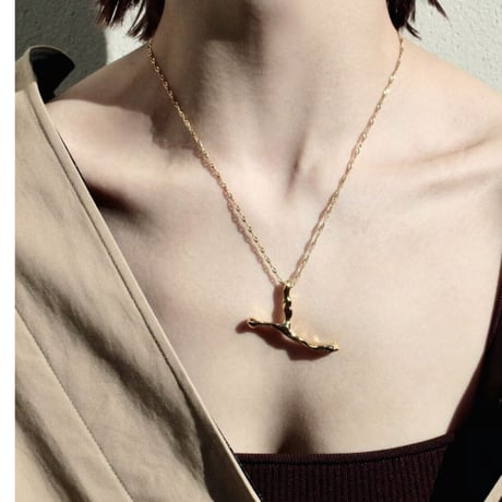 Asymmetry metal necklace (Short)