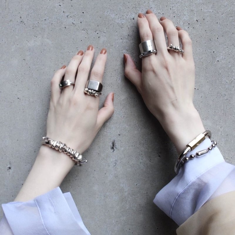 ソワリー　soierie Clay ring リング Soierie】キネティックダブルリング – ファッションスナップストア