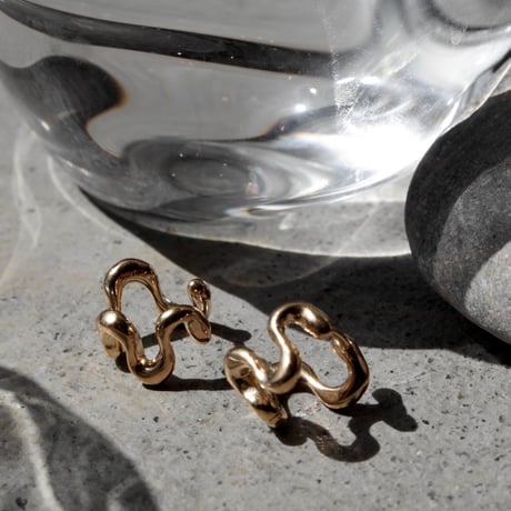 norme pulse hoop pierce / SV925＋Gold Plated