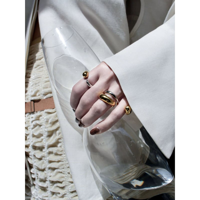 Moist asymmetry earcuff ring (mix color)【Exclus...