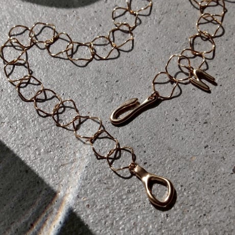 norme hook circle necklace / SV925＋Gold Plated