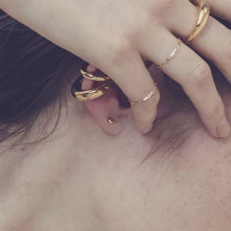 norme sleek earcuff ring (1P) #4 / SV925＋Gold Plated