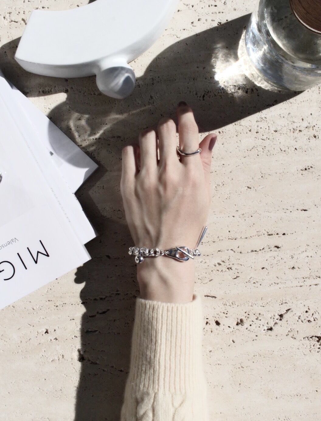 Collar bracelet / Light silver | Soierie Online Collar bracelet / Light silver | Soierie Online