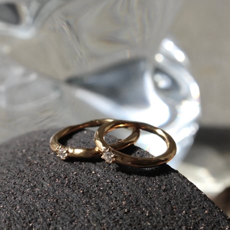 norme diamond ring / SV925＋Gold Plated