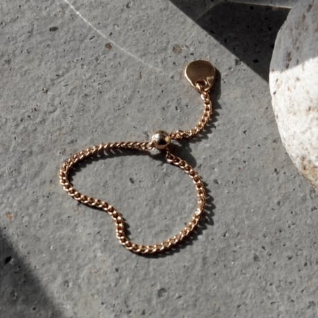 norme tag chain ring (Triangle type) / SV925＋Gold Plated