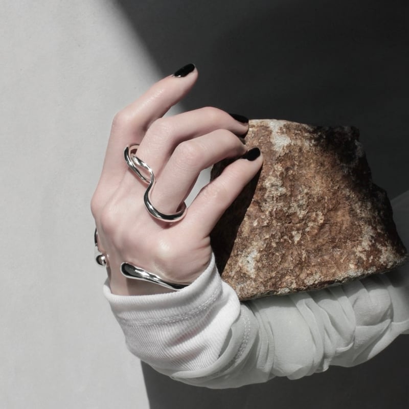【a3818】 ソワリー リング3点 Metal art w ring (one color) | Soierie Online S