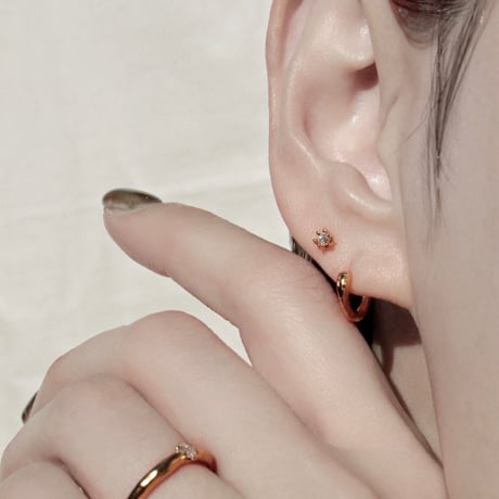 norme uncut hoop pierce (2p) / SV925＋Gold Plated
