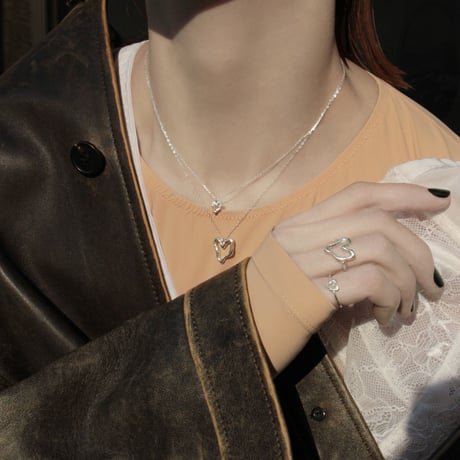 norme open heart necklace / SV925