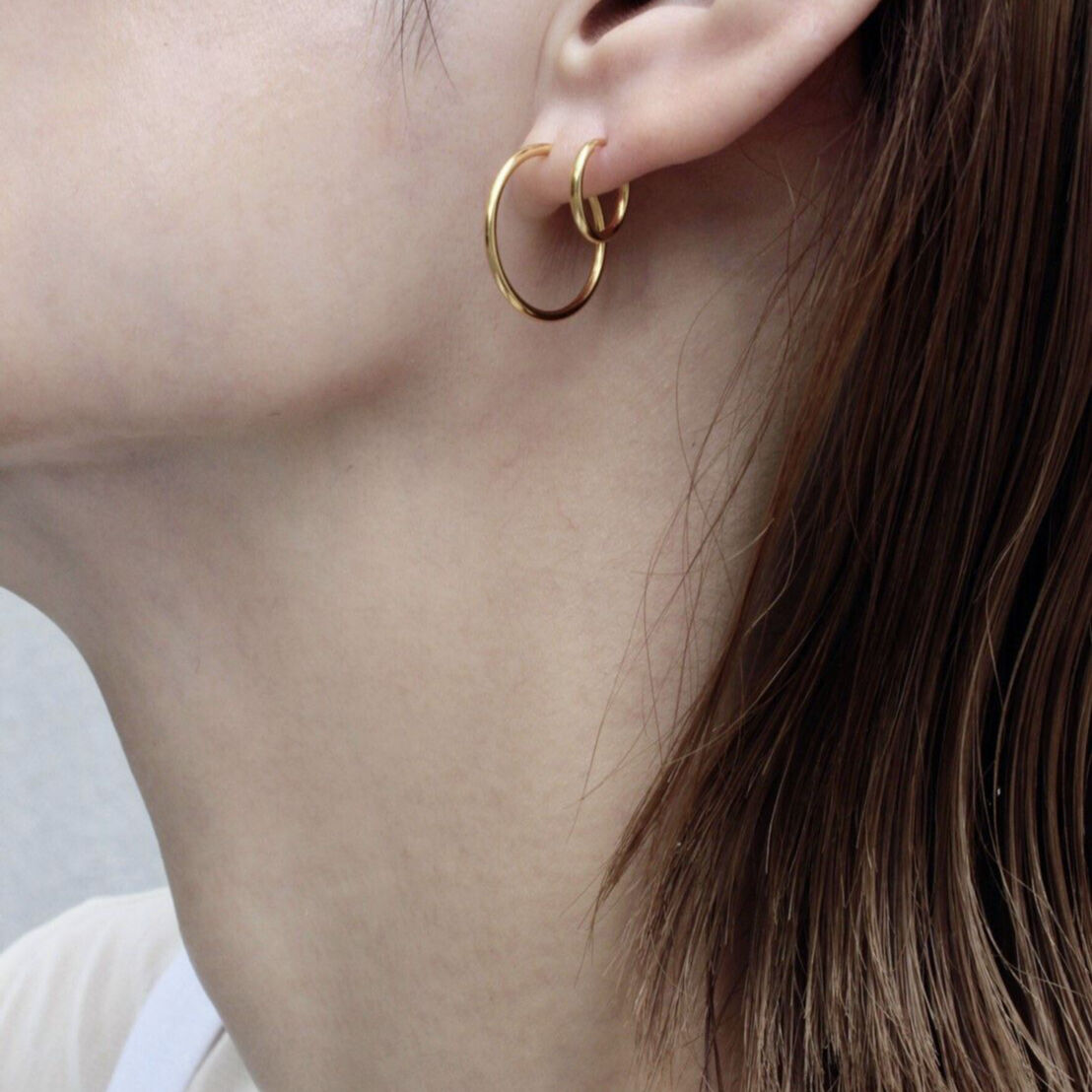 Halo hoop pierce (Small/2P) / Gold | Soierie On Halo hoop pierce (Small/2P) / Gold | Soierie On