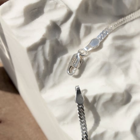 norme flat snake necklace / SV925