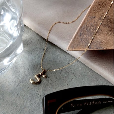 norme numbering necklace / SV925＋Gold Plated