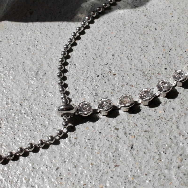 アクセサリー Soierie Ball chain stone necklace Ball chain stone necklace | Soierie Online Store