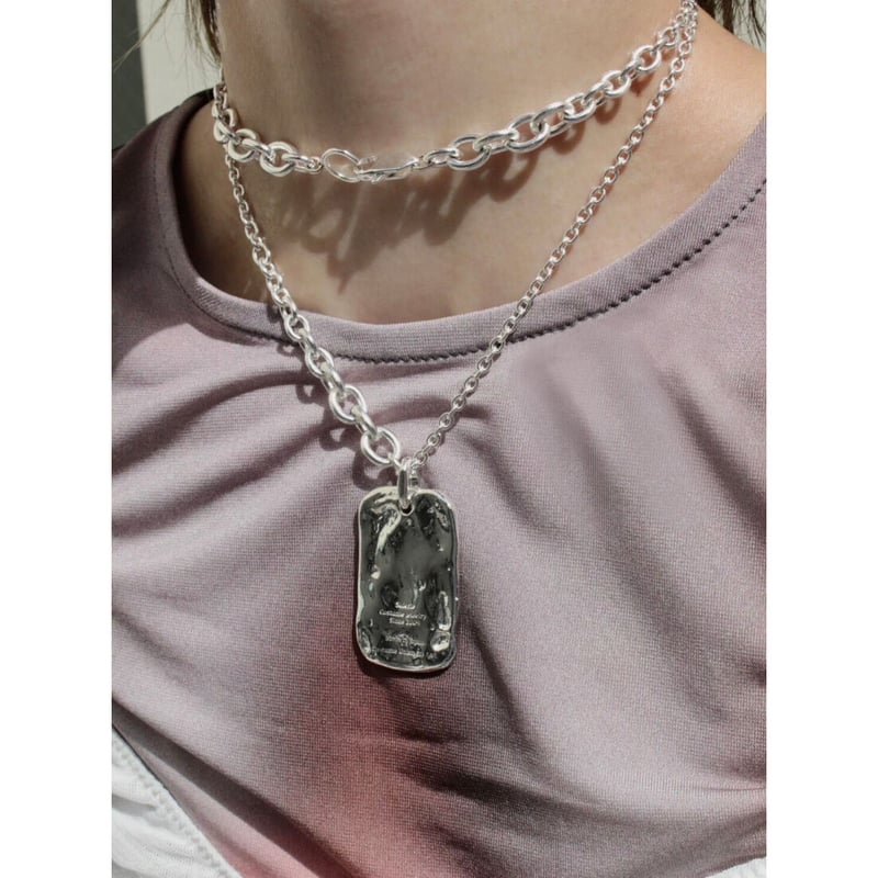 Mud wall id necklace/ Silver [Unisex line] | So