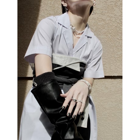 Infinity chain cuff ring